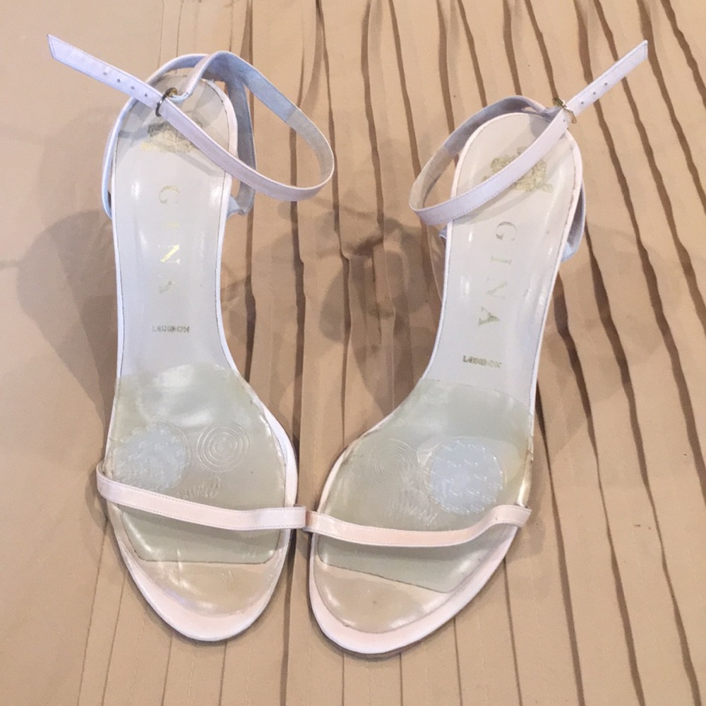 Gina strap high heels sandal real leather 5 1/2